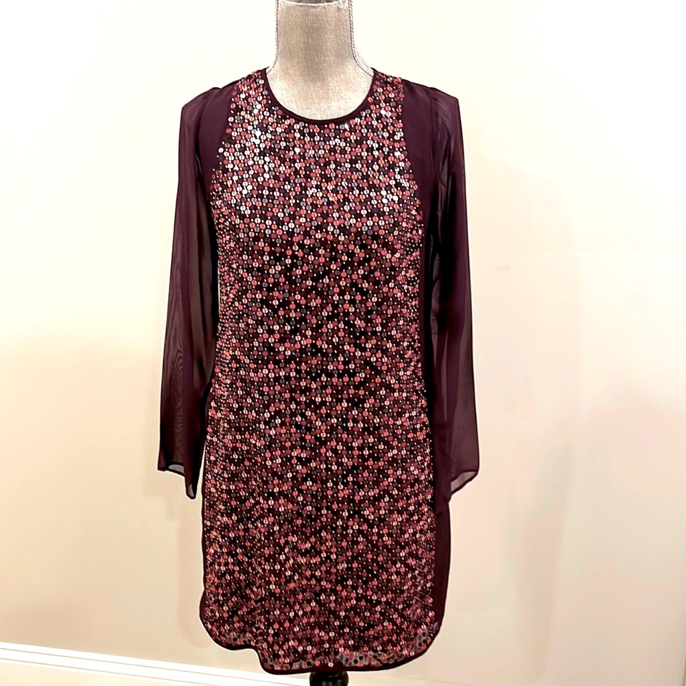 Shoshanna holiday cocktail party chiffon dress